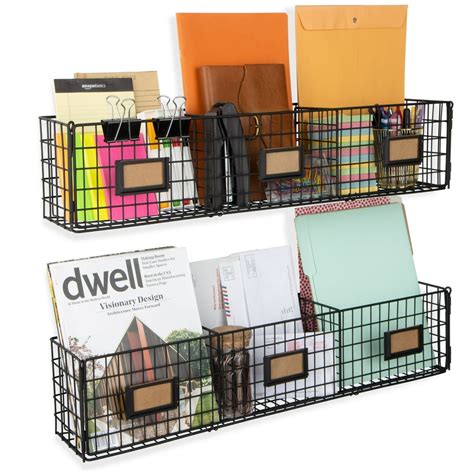 metal wall hanging file organizer